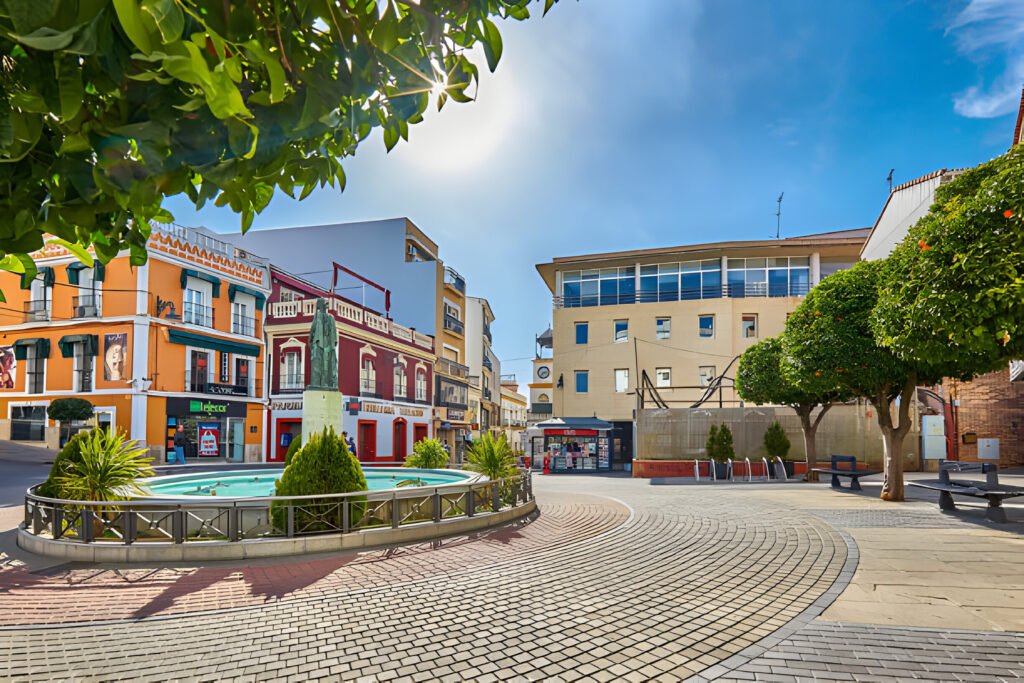Digital Nomads in Mexico collaborating in a vibrant co-working space with colorful décor and traditional Mexican artwork.